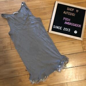[skin] dainty lace trimmed tank top EUC #9